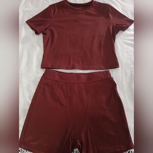 BRAND NEW Women's Ribbed Burgundy Set.
